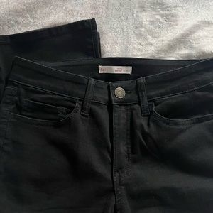 So black low rise bootcut jeans